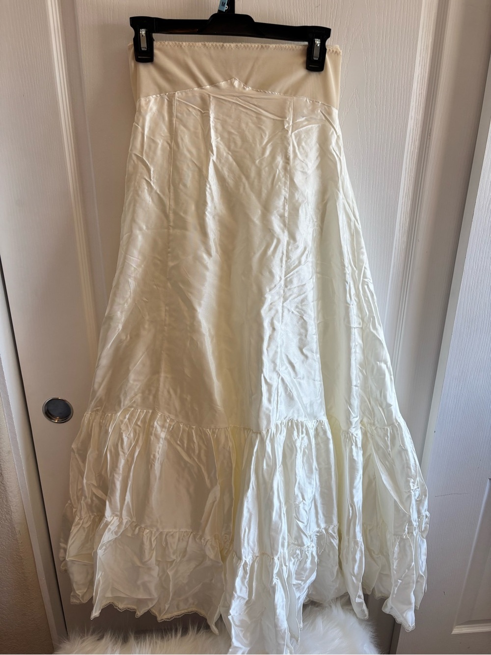 Strapless Lace A-Line Wedding Gown in Ivory - Picture 6 of 16